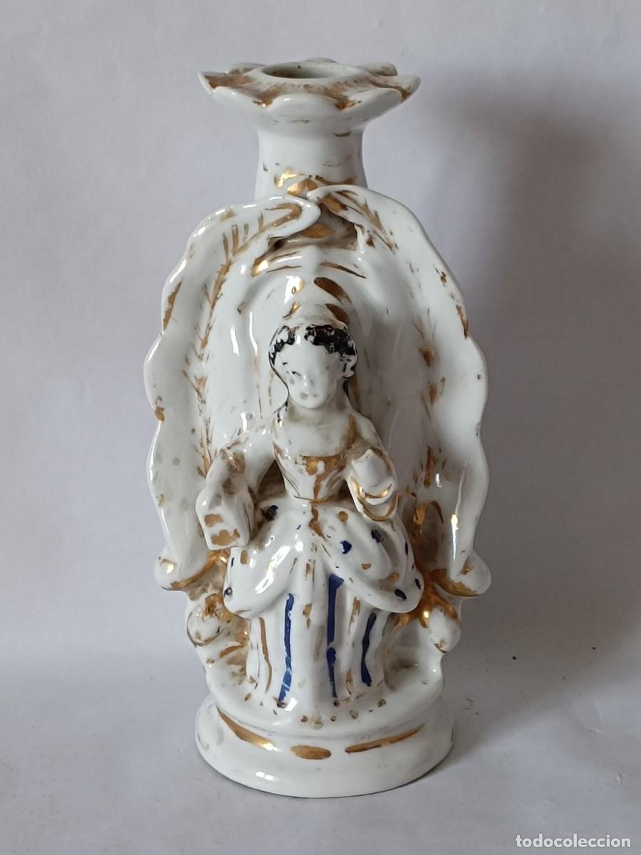 Antig&uuml;edades: Candelabro antiguo de porcelana - Foto 11