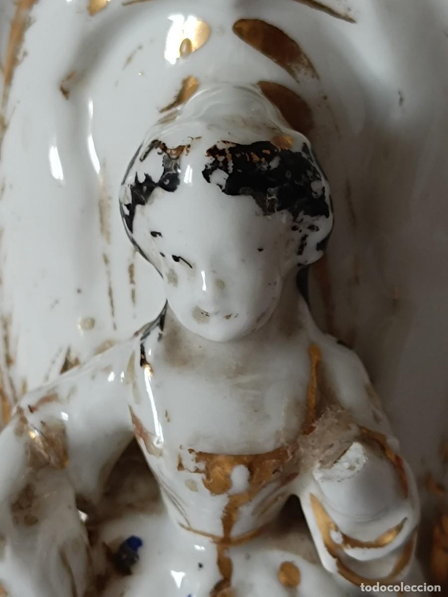 Antig&uuml;edades: Candelabro antiguo de porcelana - Foto 12