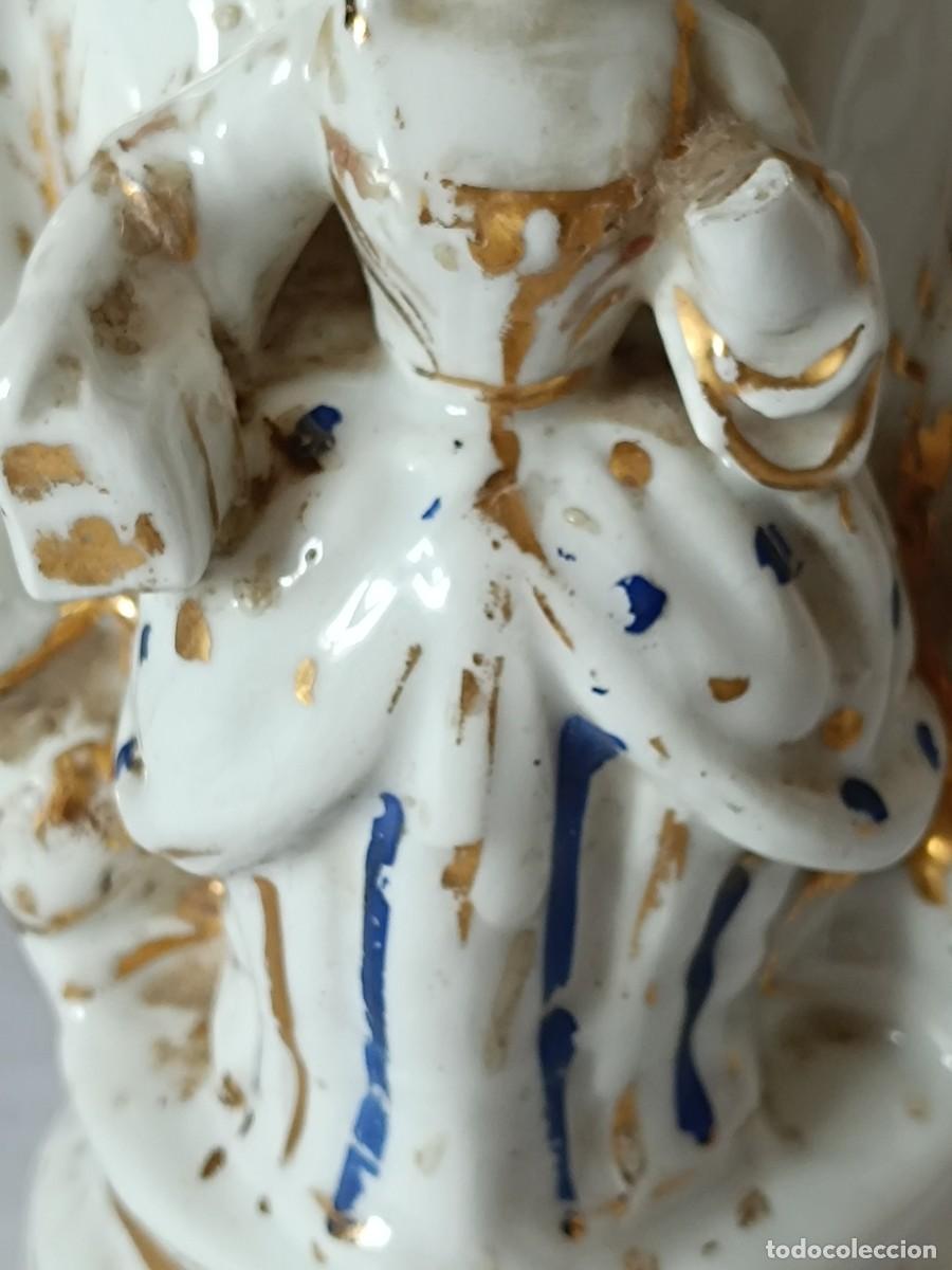Antig&uuml;edades: Candelabro antiguo de porcelana - Foto 13