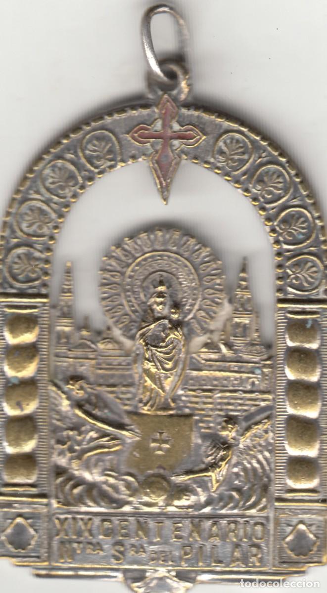 Antig&uuml;edades: MEDALLA: XIX CENTENARIO NTRA. SRA. DEL PILAR - Foto 1