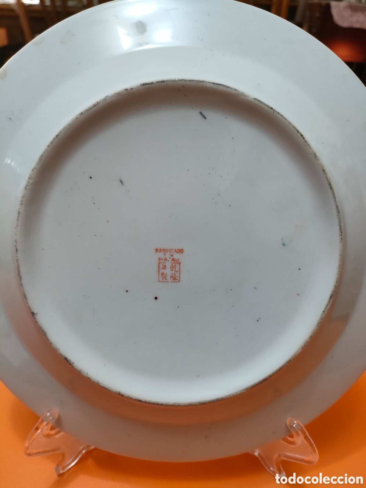 Antig&uuml;edades: Inusual plato Macao a&ntilde;os 20 - Foto 4