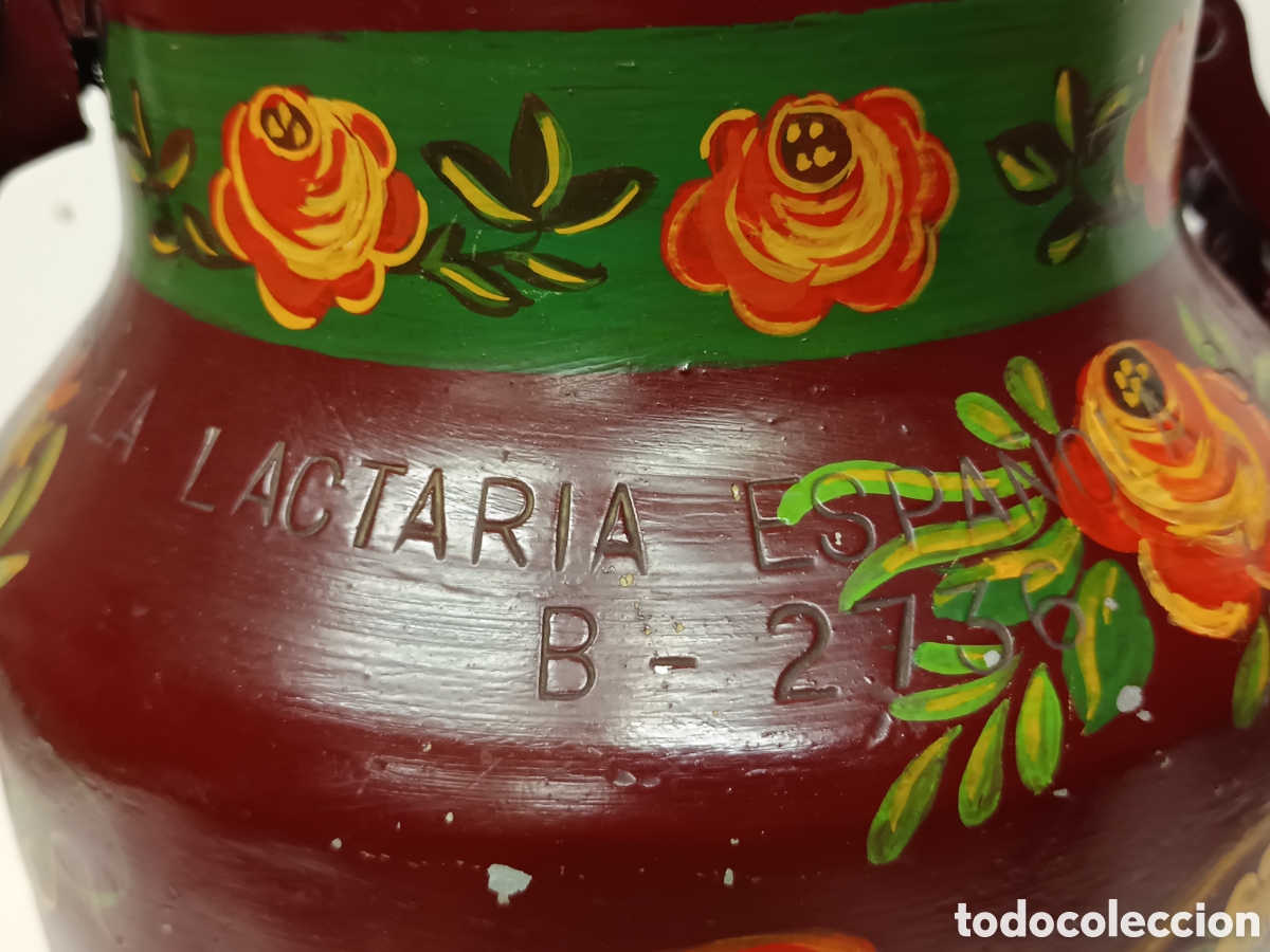 Antig&uuml;edades: Hermosa lechera pintada a mano - Foto 7