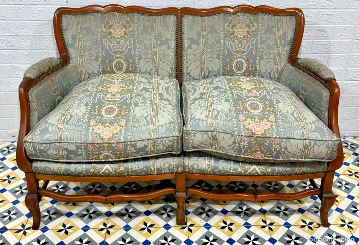 Antig&uuml;edades: Antiguo sof&aacute; con sillones - Foto 4