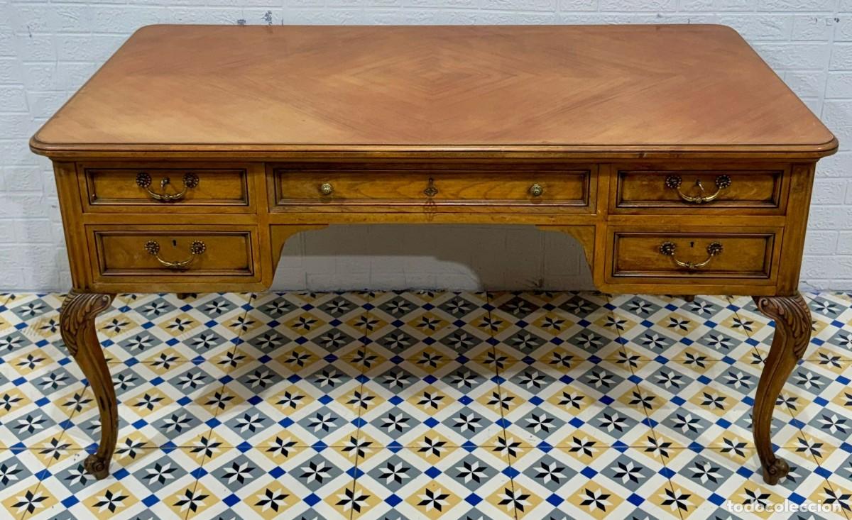 Antig&uuml;edades: Mesa de despacho escritorio Luis XV - Foto 6