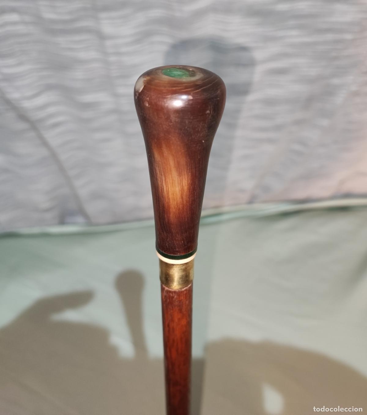 Antig&uuml;edades: EXCELENTE BASTON DE ASTA Y MADERA DE TEKA - Foto 1