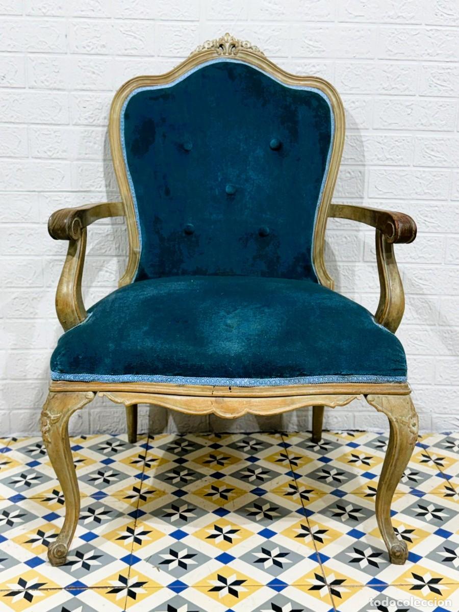 Antig&uuml;edades: Sill&oacute;n cl&aacute;sico de estilo Luis XV. - Foto 1