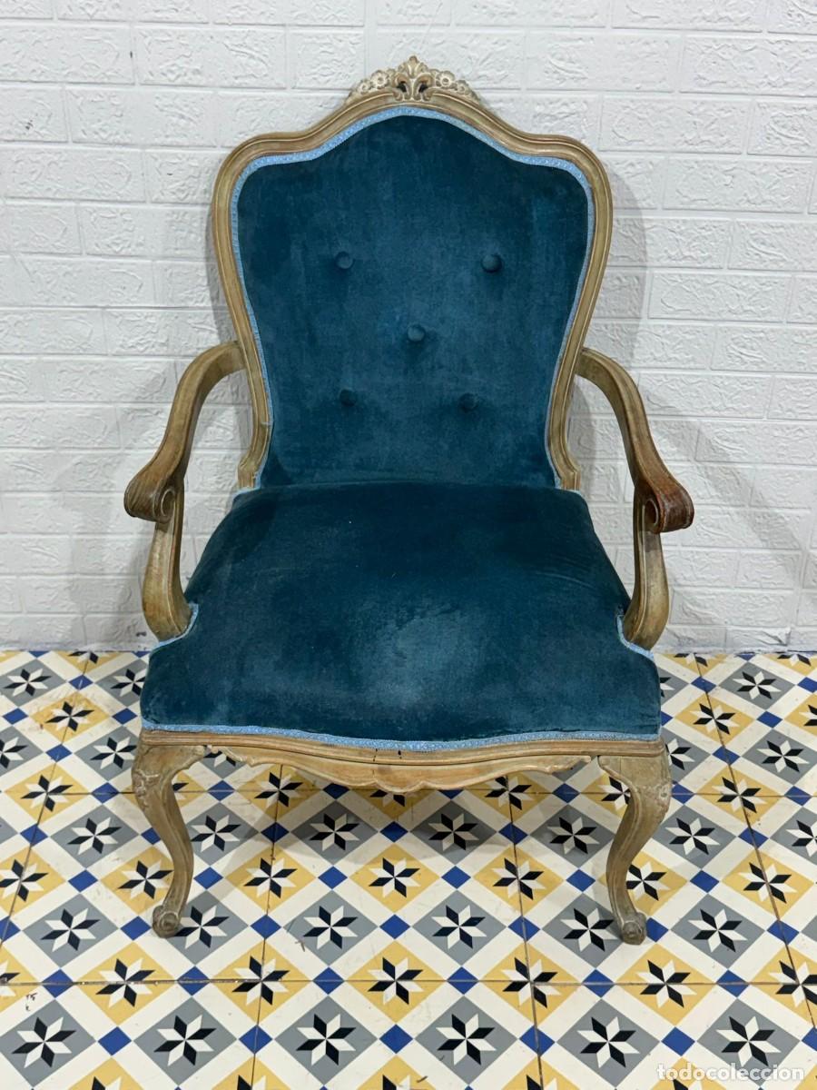 Antig&uuml;edades: Sill&oacute;n cl&aacute;sico de estilo Luis XV. - Foto 4