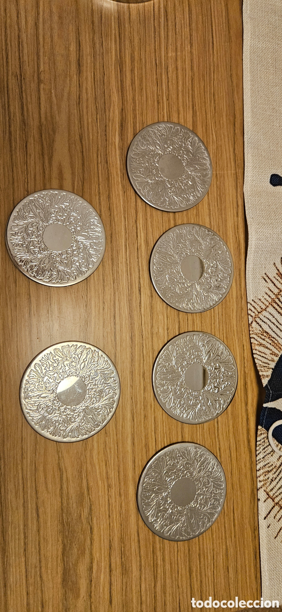 Antig&uuml;edades: Conjunto de posavasos plateados - Foto 6