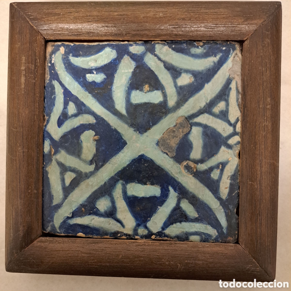 Antig&uuml;edades: Azulejo gotico. Siglo XV. Manises. - Foto 1