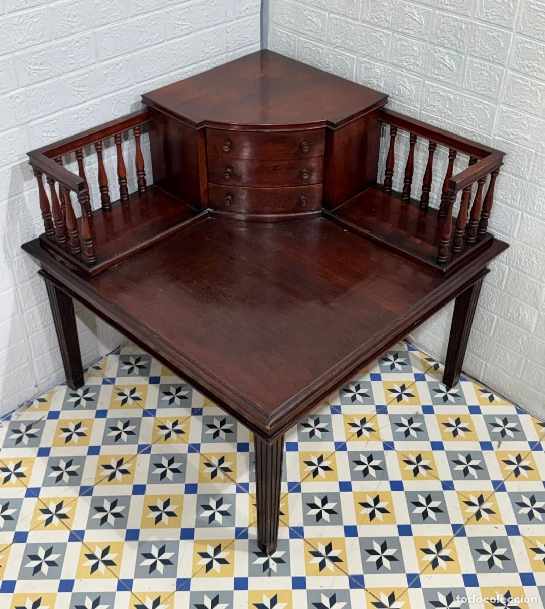 Antig&uuml;edades: Mesa auxiliar de rinc&oacute;n - Foto 6