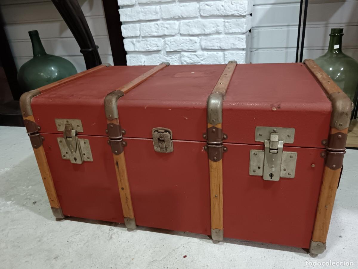 Antig&uuml;edades: ANTIGUO BA&Uacute;L DE VIAJE - Foto 6