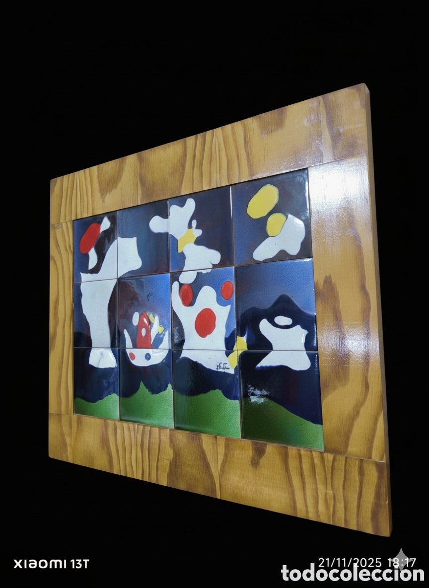 Antig&uuml;edades: Pareja de cuadros con azulejos - Foto 4