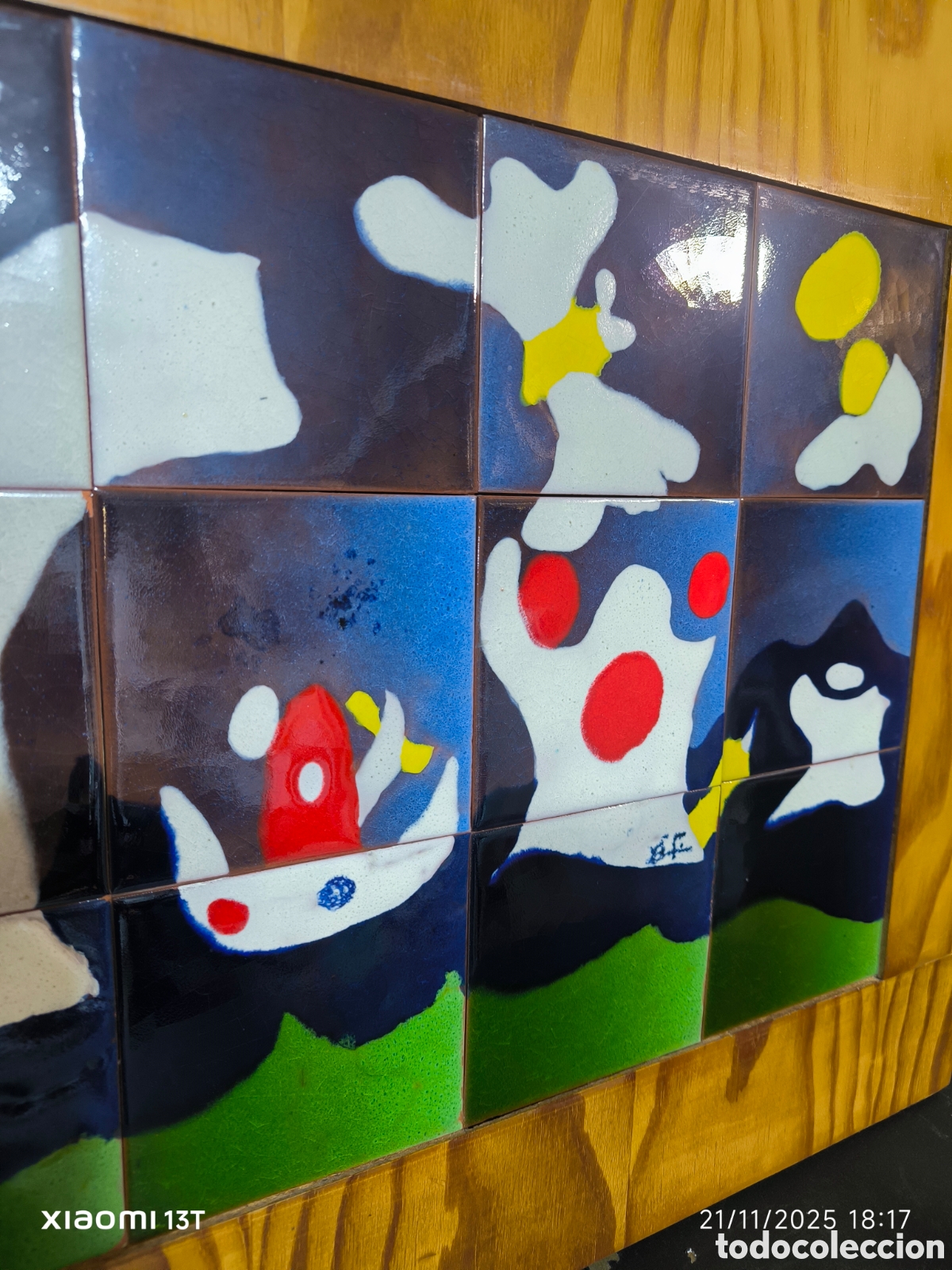Antig&uuml;edades: Pareja de cuadros con azulejos - Foto 5