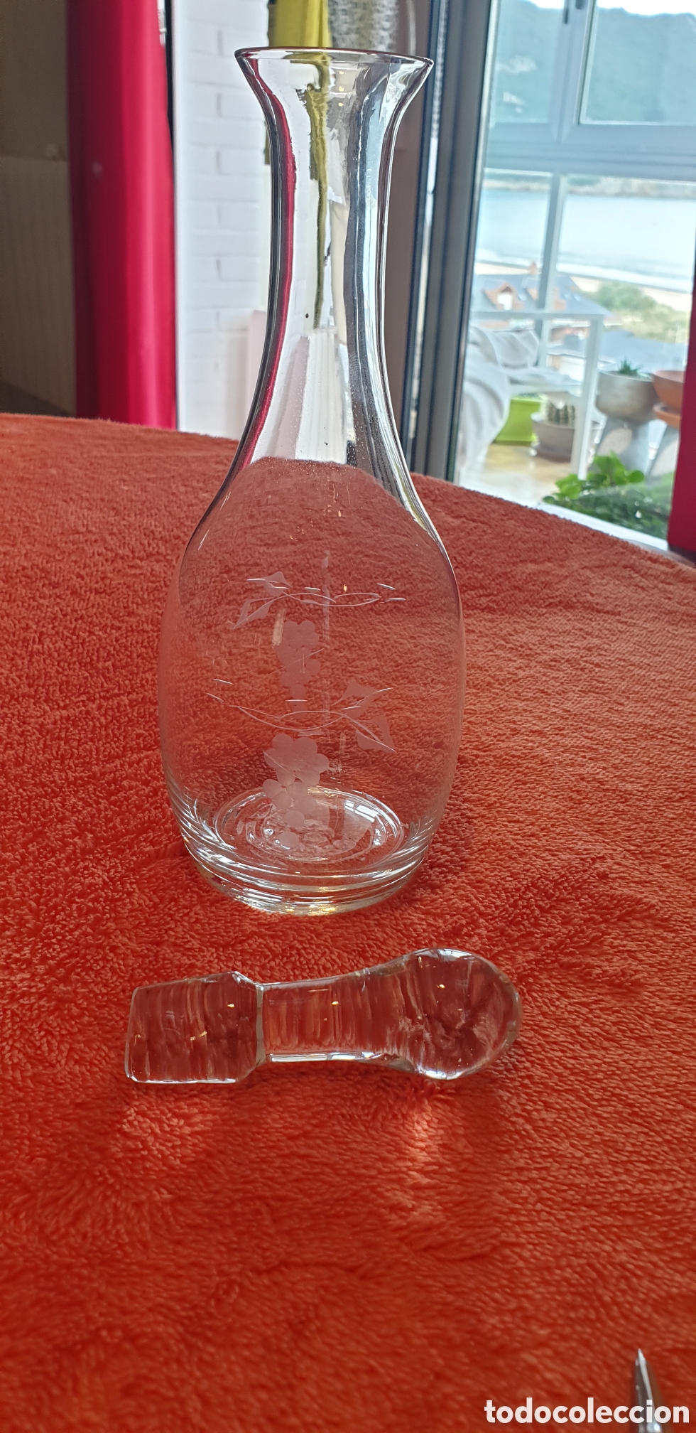 Antig&uuml;edades: Decantador tallado + 4 copas cristal - Foto 11