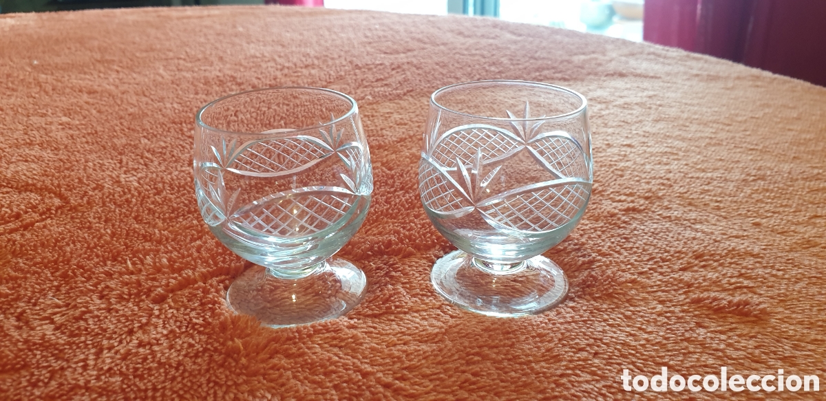 Antig&uuml;edades: Decantador tallado + 4 copas cristal - Foto 14