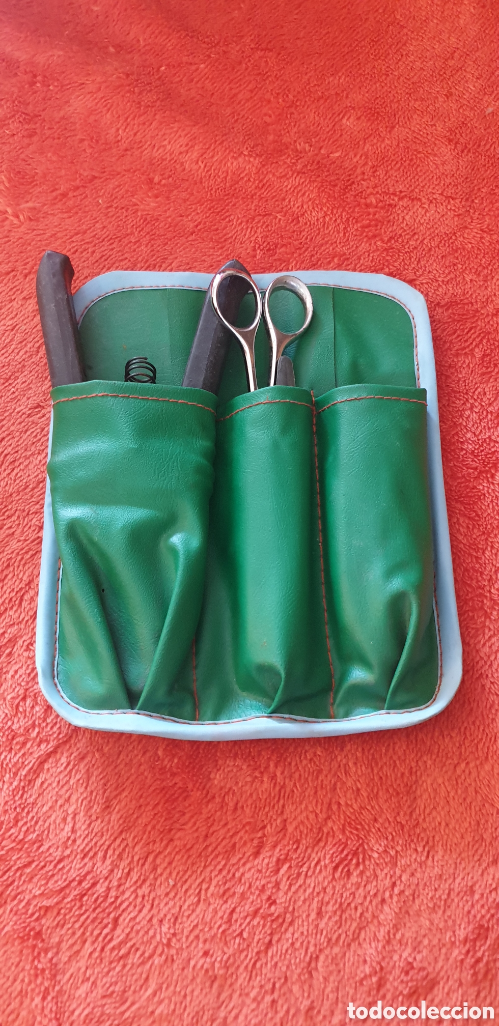 Antig&uuml;edades: Antiguo conjunto de esquilado en su estuche. - Foto 17
