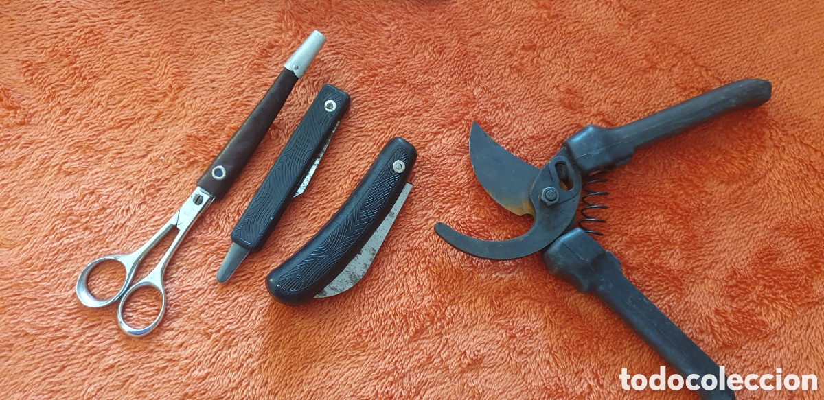 Antig&uuml;edades: Antiguo conjunto de esquilado en su estuche. - Foto 21