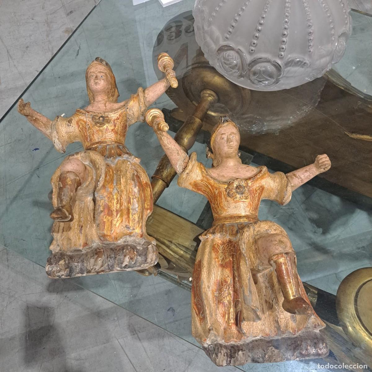 Antig&uuml;edades: PAREJA DE TORCHERAS S.XVIII - Foto 1