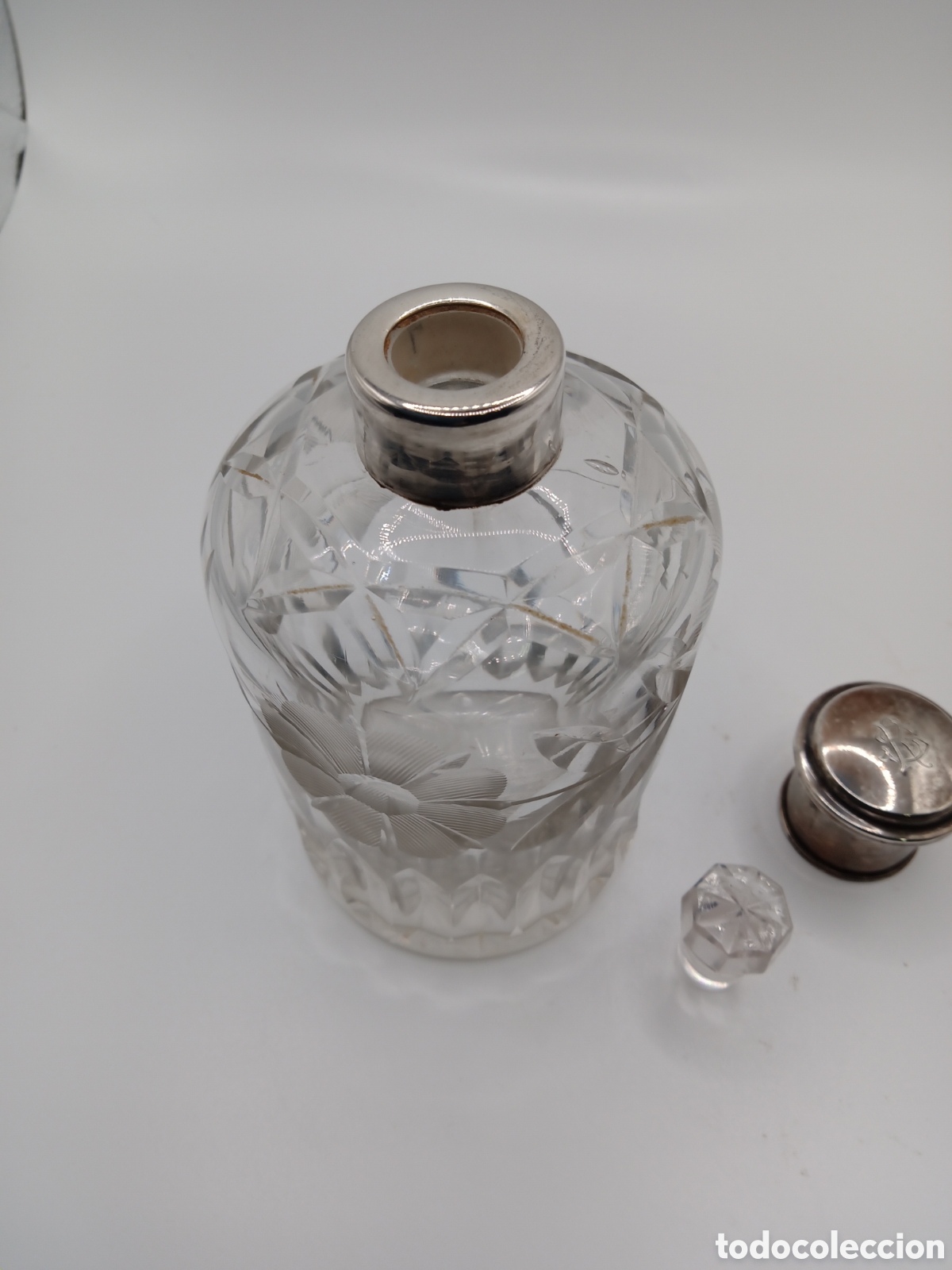 Antig&uuml;edades: Perfumero de cristal y plata - Foto 2
