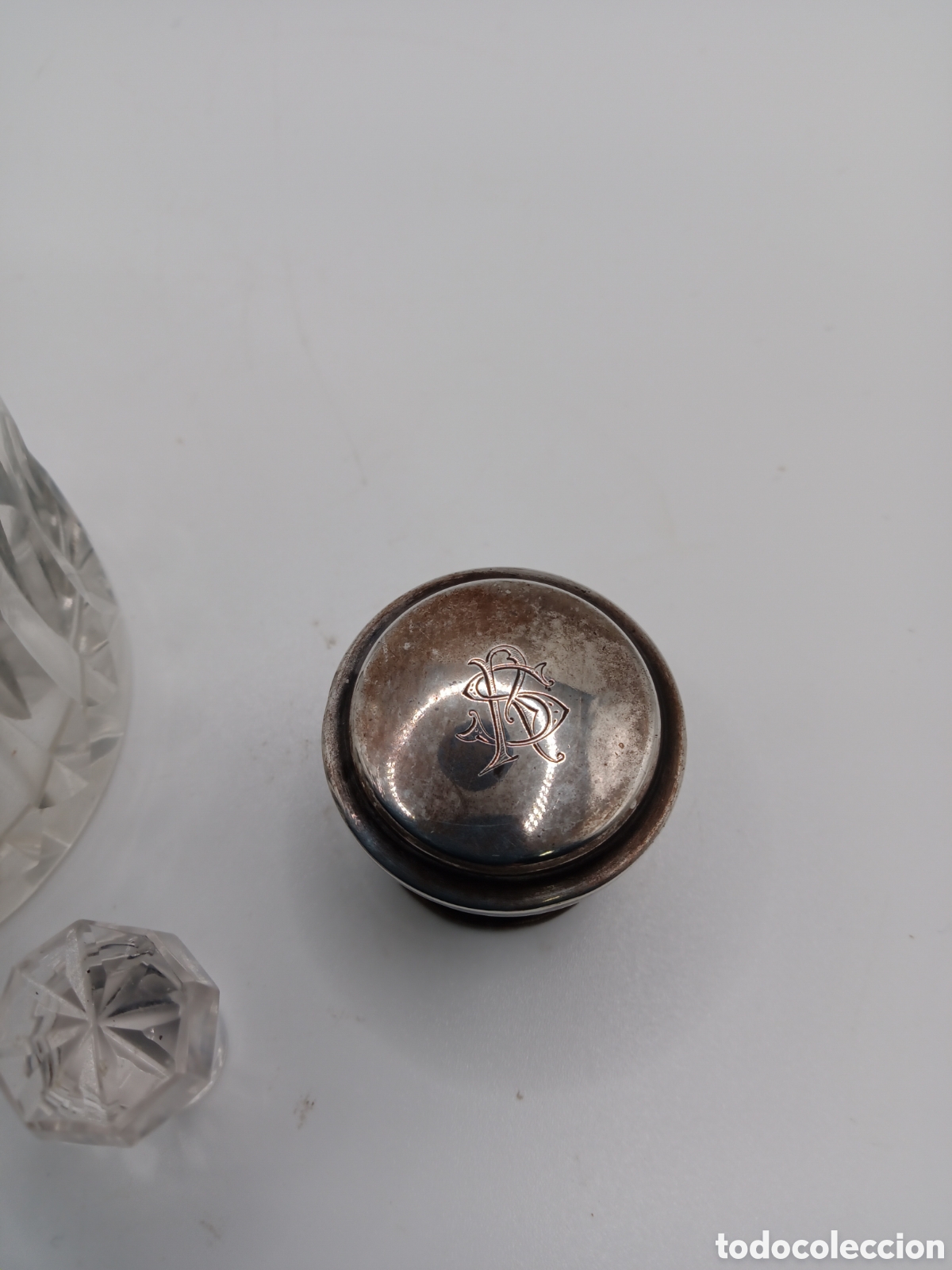 Antig&uuml;edades: Perfumero de cristal y plata - Foto 3