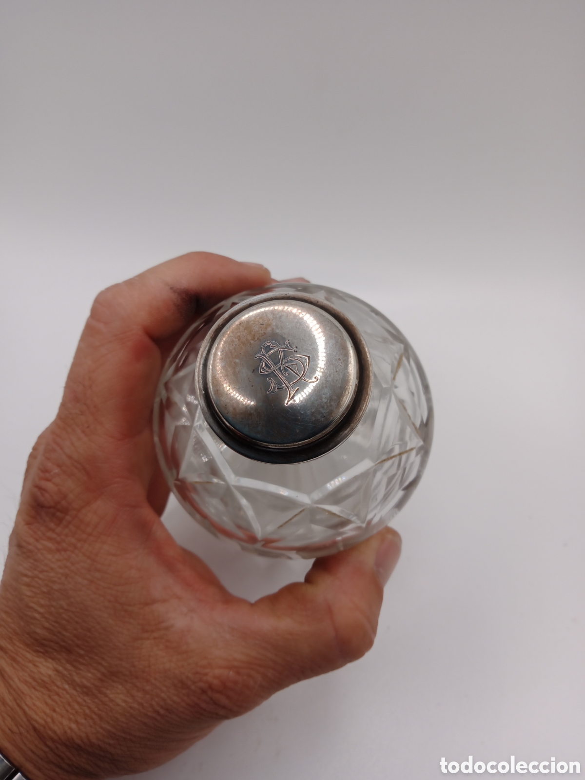 Antig&uuml;edades: Perfumero de cristal y plata - Foto 5