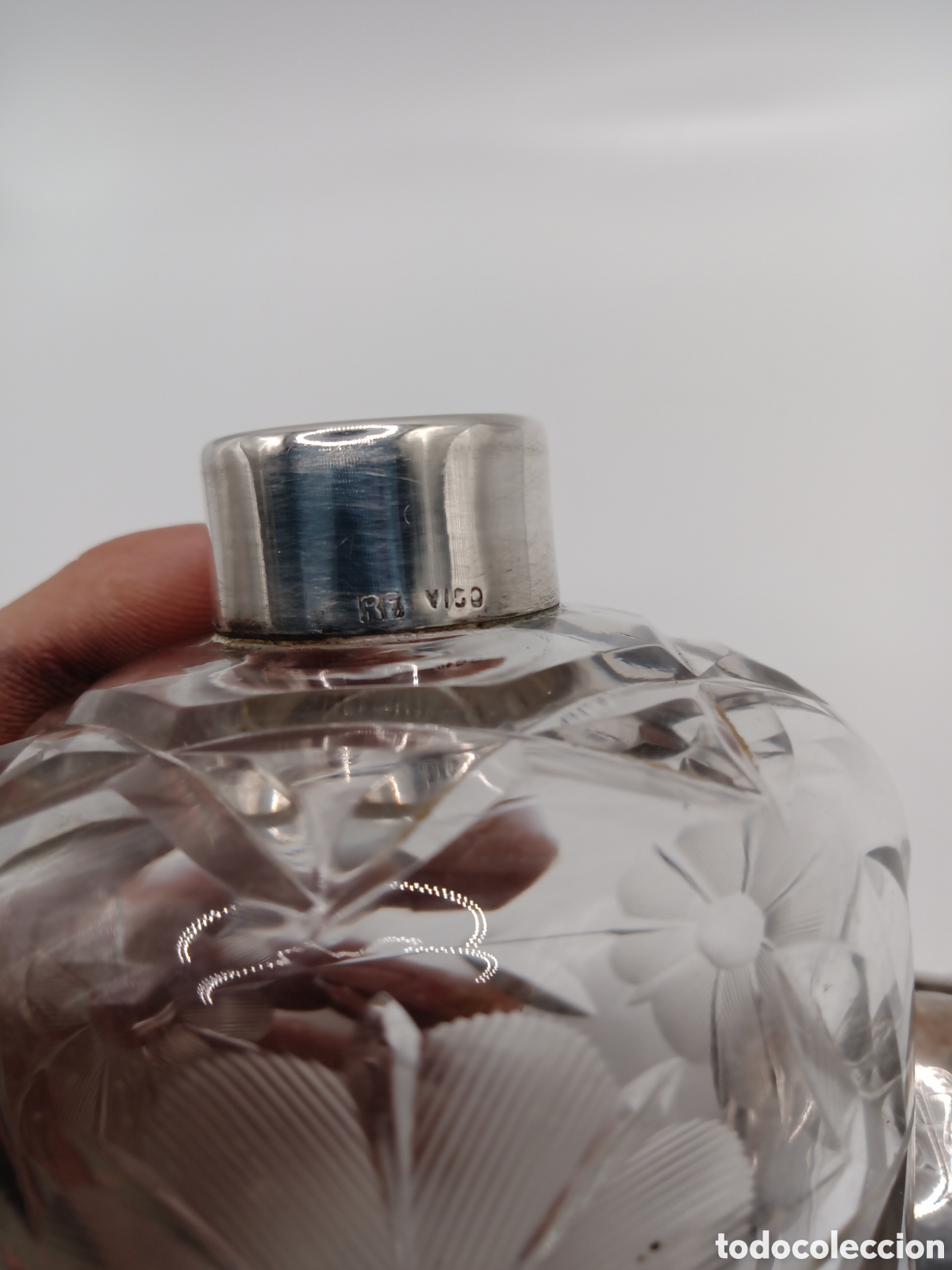 Antig&uuml;edades: Perfumero de cristal y plata - Foto 9