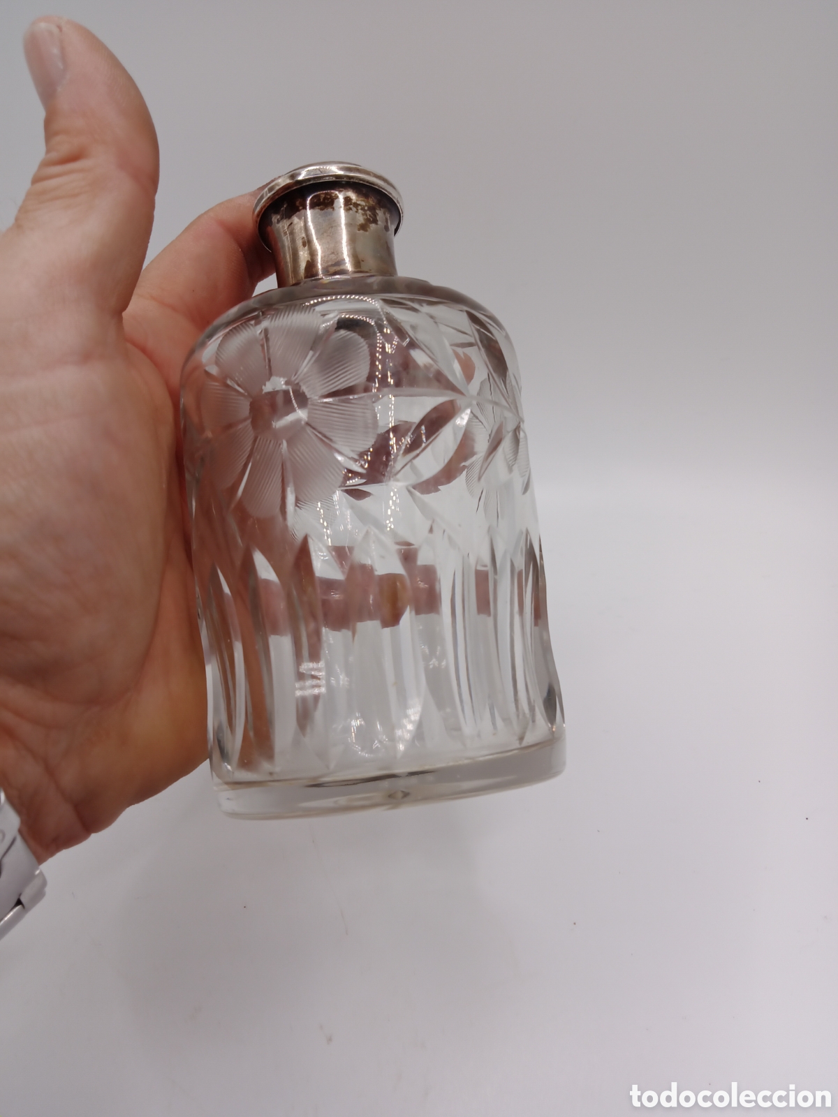 Antig&uuml;edades: Perfumero de cristal y plata - Foto 12
