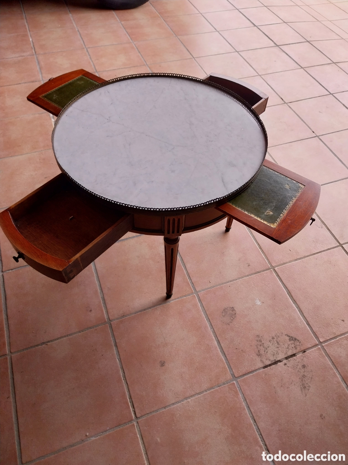 Antig&uuml;edades: Mesa bouillotte francesa Luis XVI - Foto 3