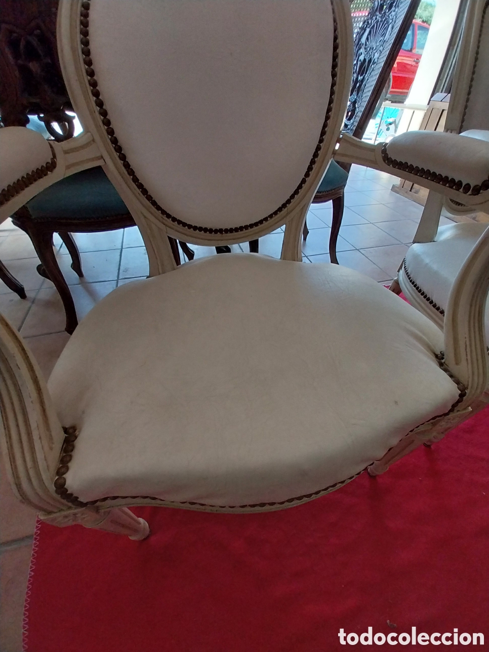 Antig&uuml;edades: Pareja de sillones estilo luis XV - Foto 4