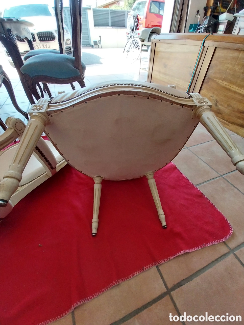 Antig&uuml;edades: Pareja de sillones estilo luis XV - Foto 8