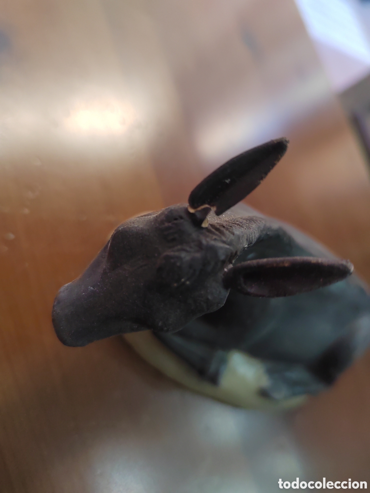 Antig&uuml;edades: Figura de Bel&eacute;n burro de barro - Foto 2