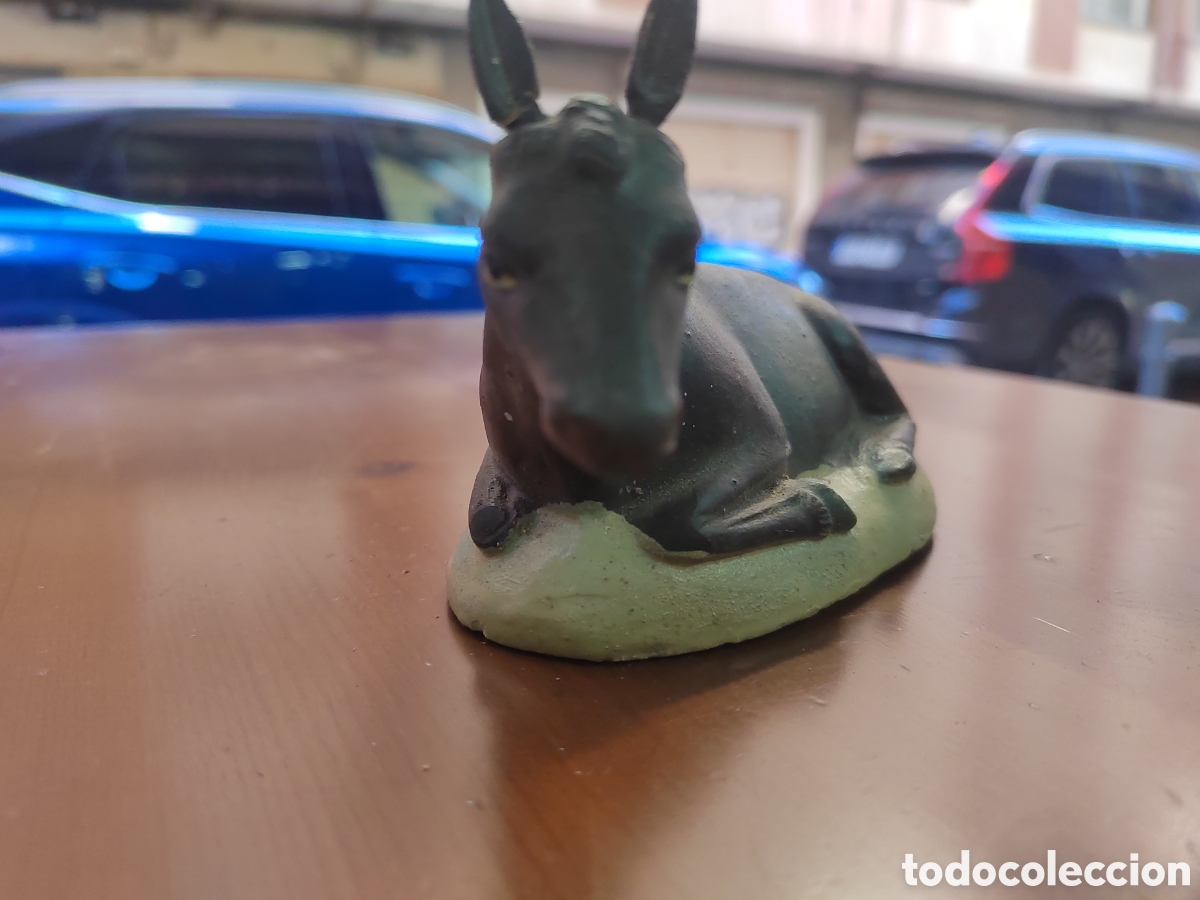 Antig&uuml;edades: Figura de Bel&eacute;n burro de barro - Foto 5