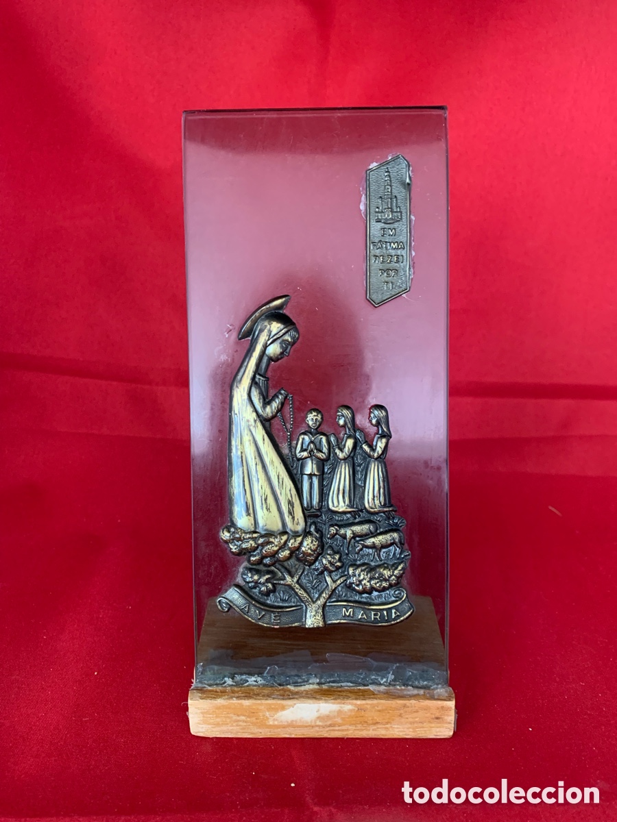 Antig&uuml;edades: VIRGEN DE FATIMA SOBRE METACRILATO - Foto 2