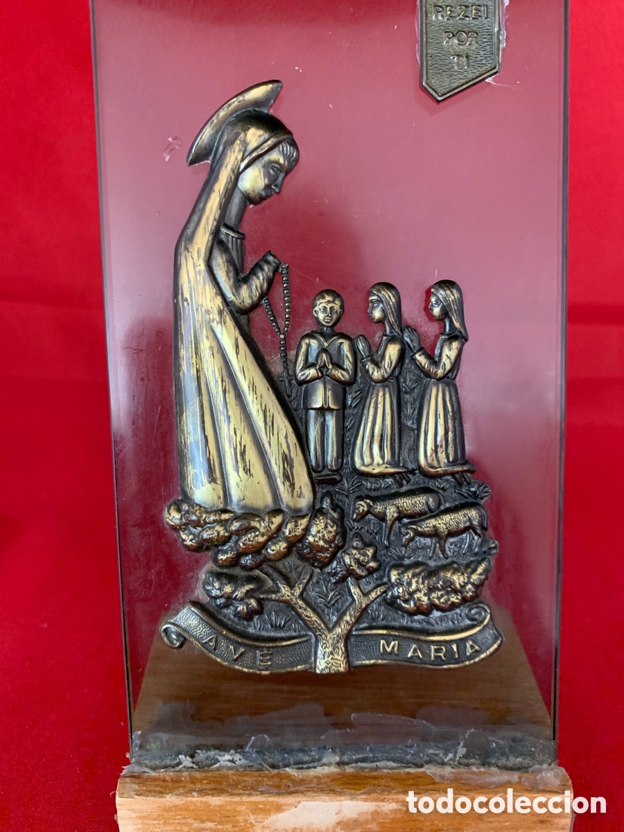 Antig&uuml;edades: VIRGEN DE FATIMA SOBRE METACRILATO - Foto 3