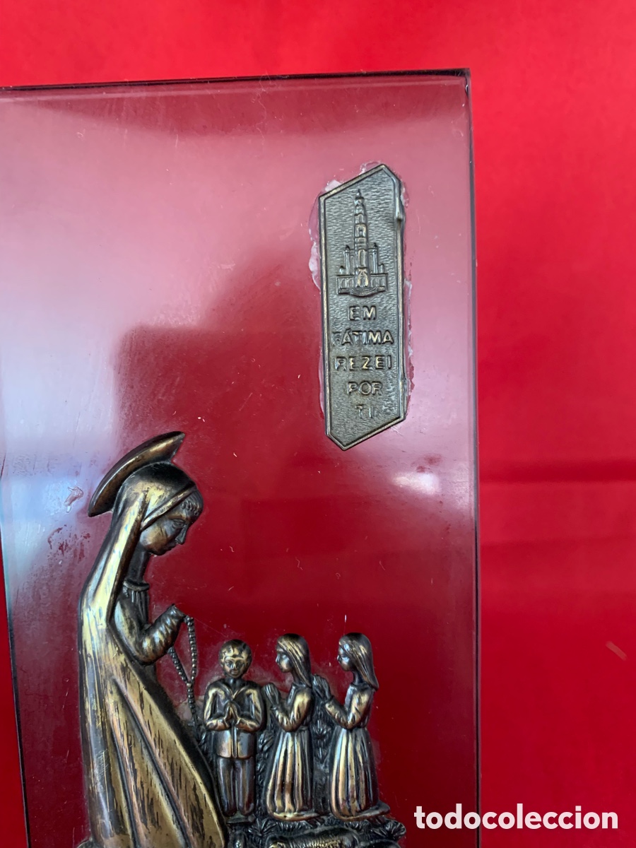 Antig&uuml;edades: VIRGEN DE FATIMA SOBRE METACRILATO - Foto 6