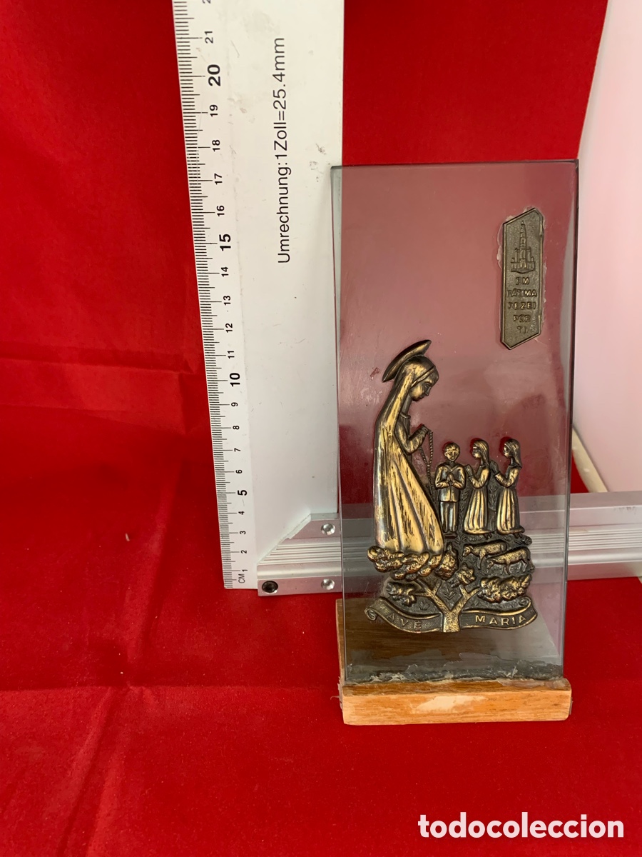 Antig&uuml;edades: VIRGEN DE FATIMA SOBRE METACRILATO - Foto 9