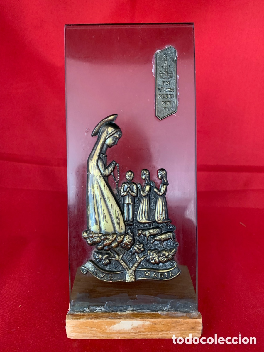 Antig&uuml;edades: VIRGEN DE FATIMA SOBRE METACRILATO - Foto 1