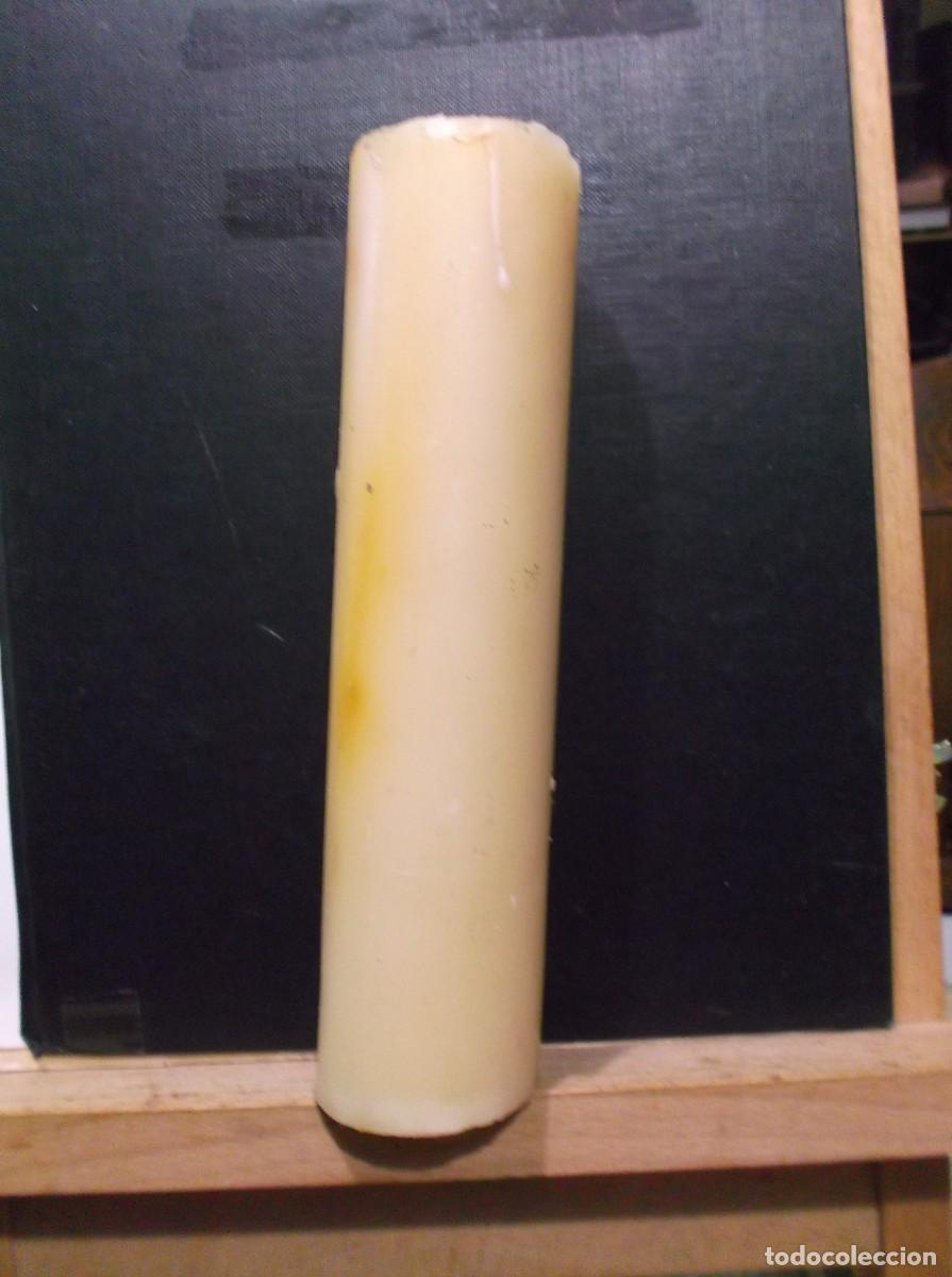 Antig&uuml;edades: CIRIO DE CERA PARA CANDELABRO DE PIE. - Foto 1