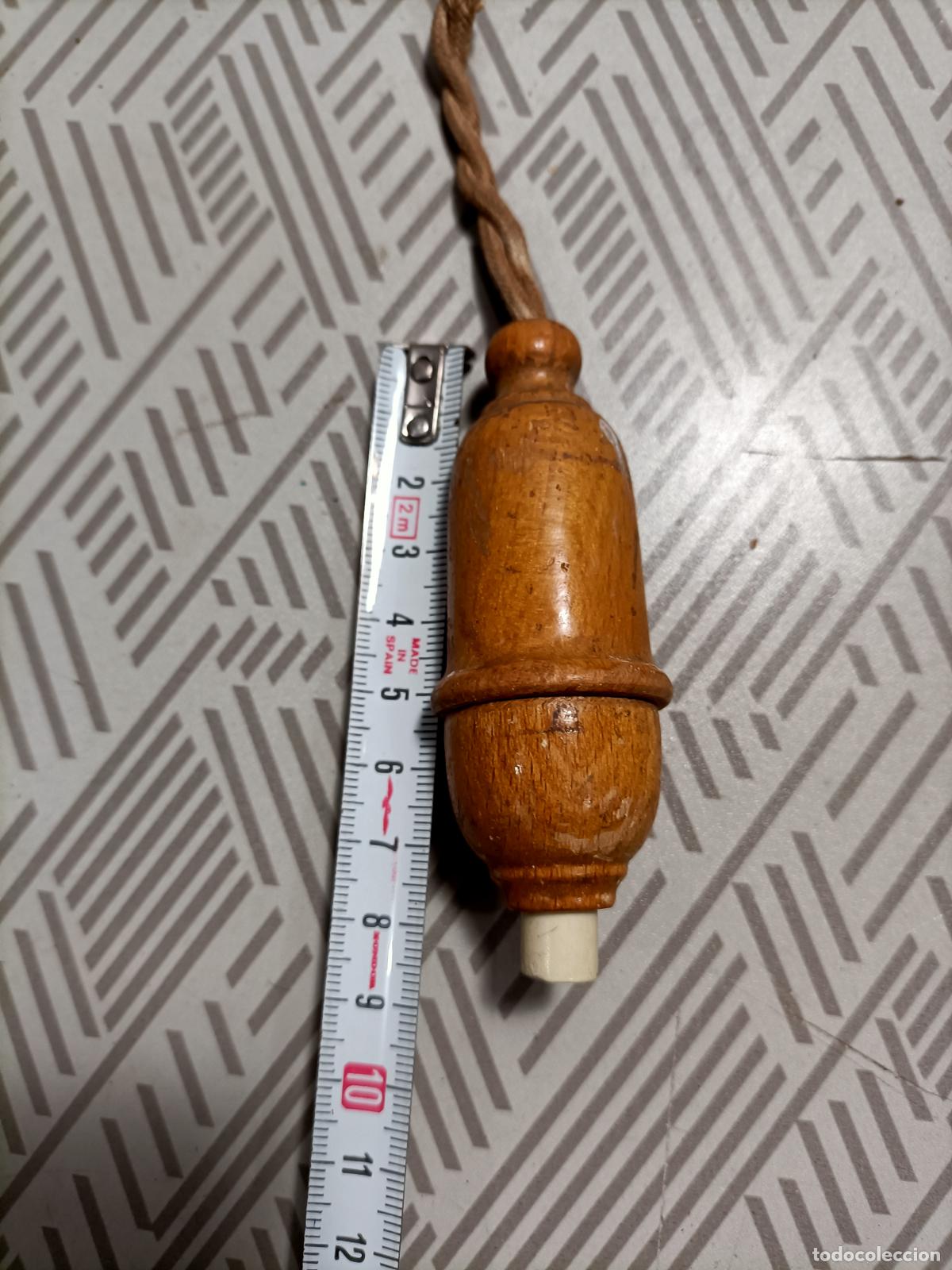Antig&uuml;edades: Antigua perilla interruptor en madera - Foto 3