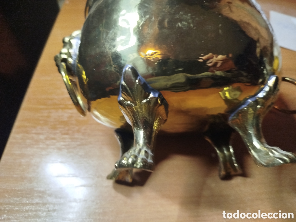 Antig&uuml;edades: Centro de mesa de metal. - Foto 3