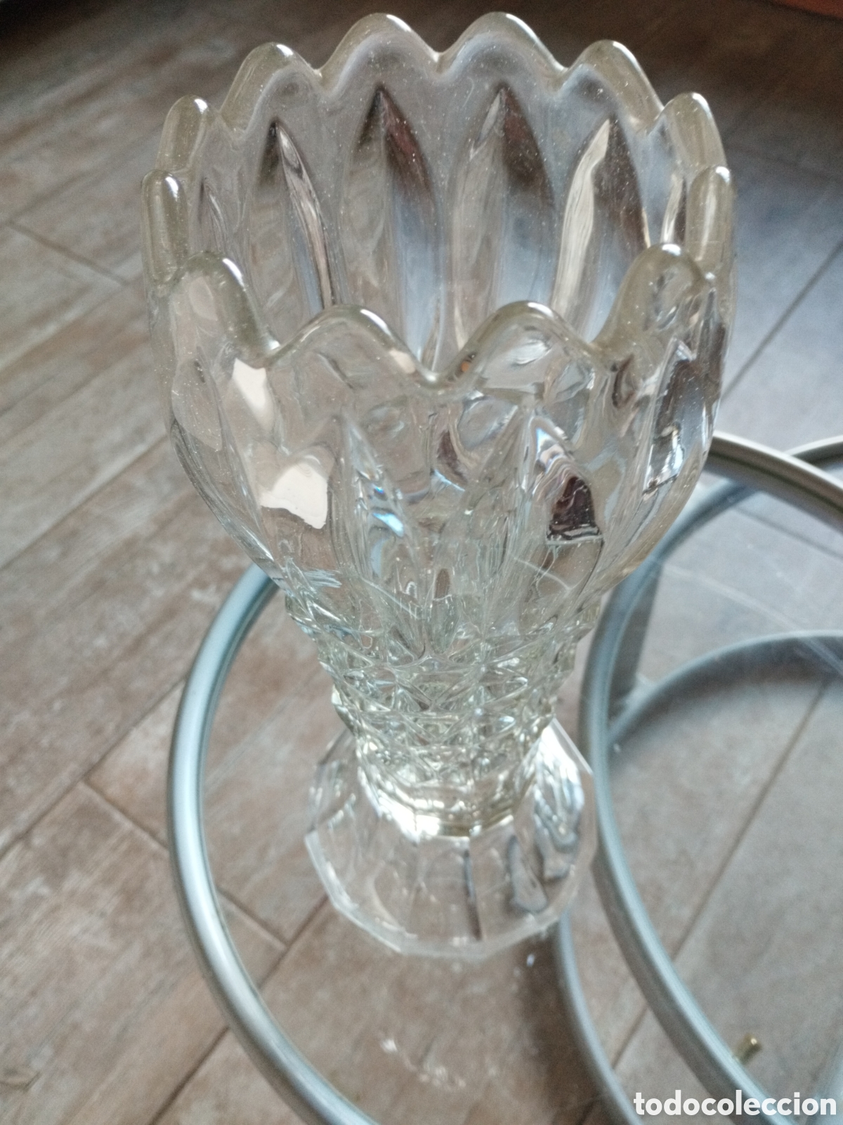 Antig&uuml;edades: *JARR&Oacute;N DE CRISTAL TALLADO. 32 CM. (Rf: CB-84 .) - Foto 2