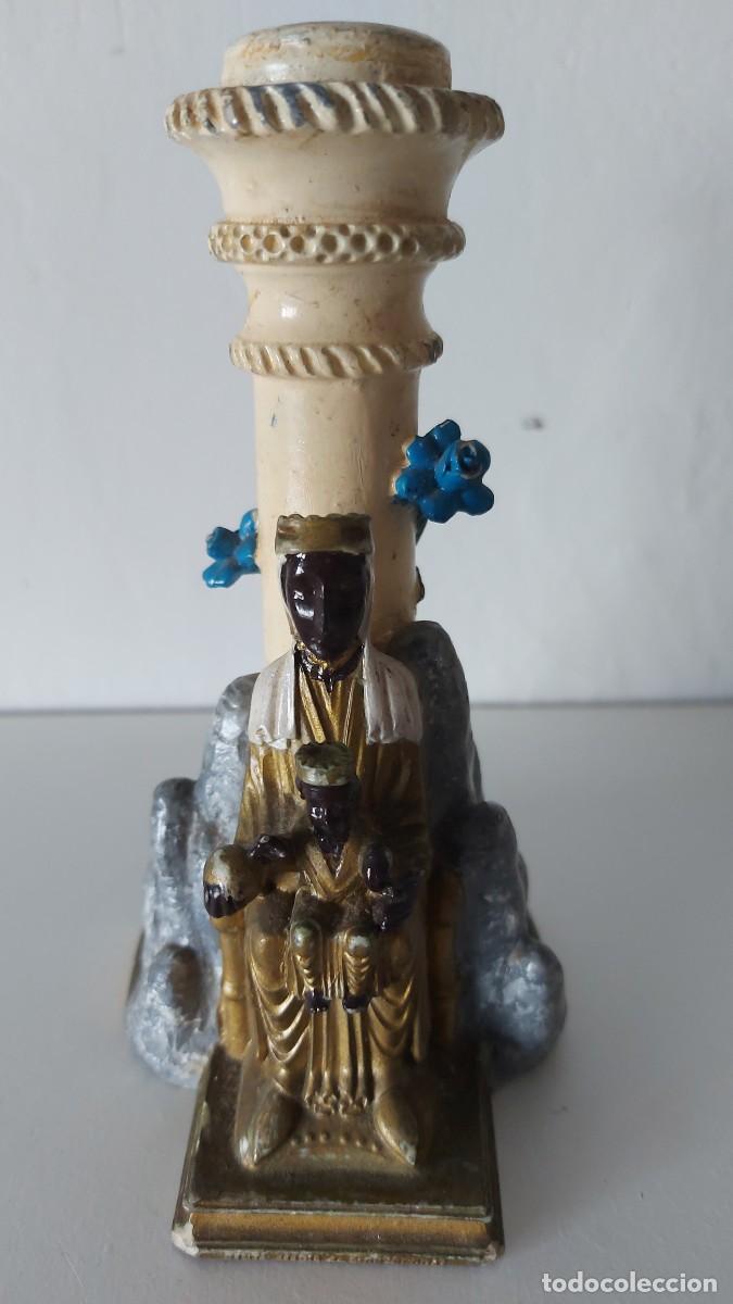 Antig&uuml;edades: PORTAVELAS VIRGEN DE MONTSERRAT - Foto 1
