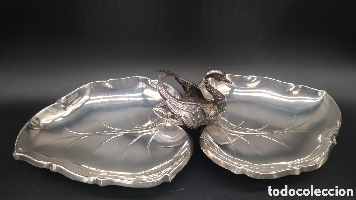 Antig&uuml;edades: Entremesera plata cisne. - Foto 2
