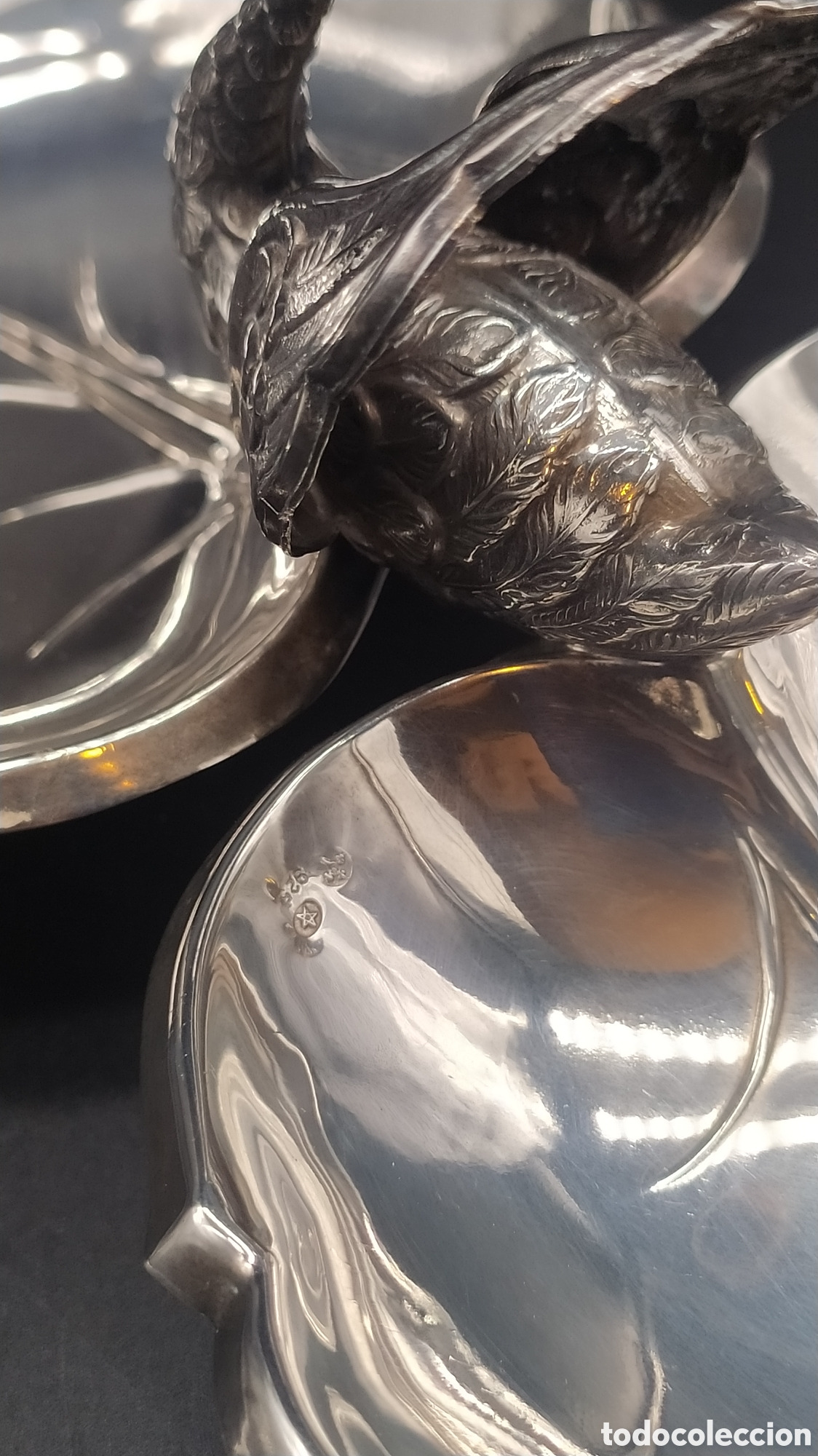 Antig&uuml;edades: Entremesera plata cisne. - Foto 6