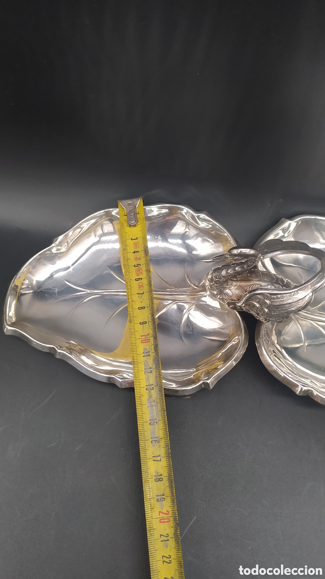 Antig&uuml;edades: Entremesera plata cisne. - Foto 9