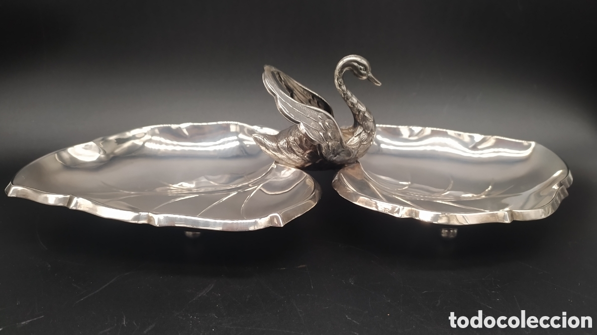 Antig&uuml;edades: Entremesera plata cisne. - Foto 1