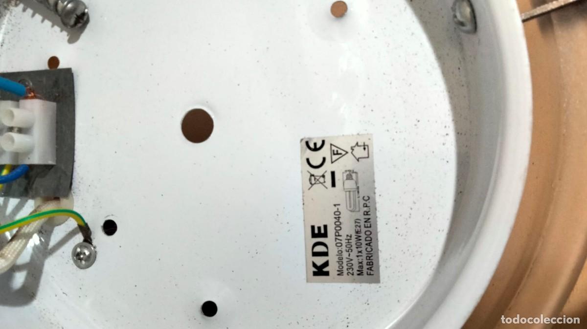 Antig&uuml;edades: bonito plafon con cristal satinado - Foto 8