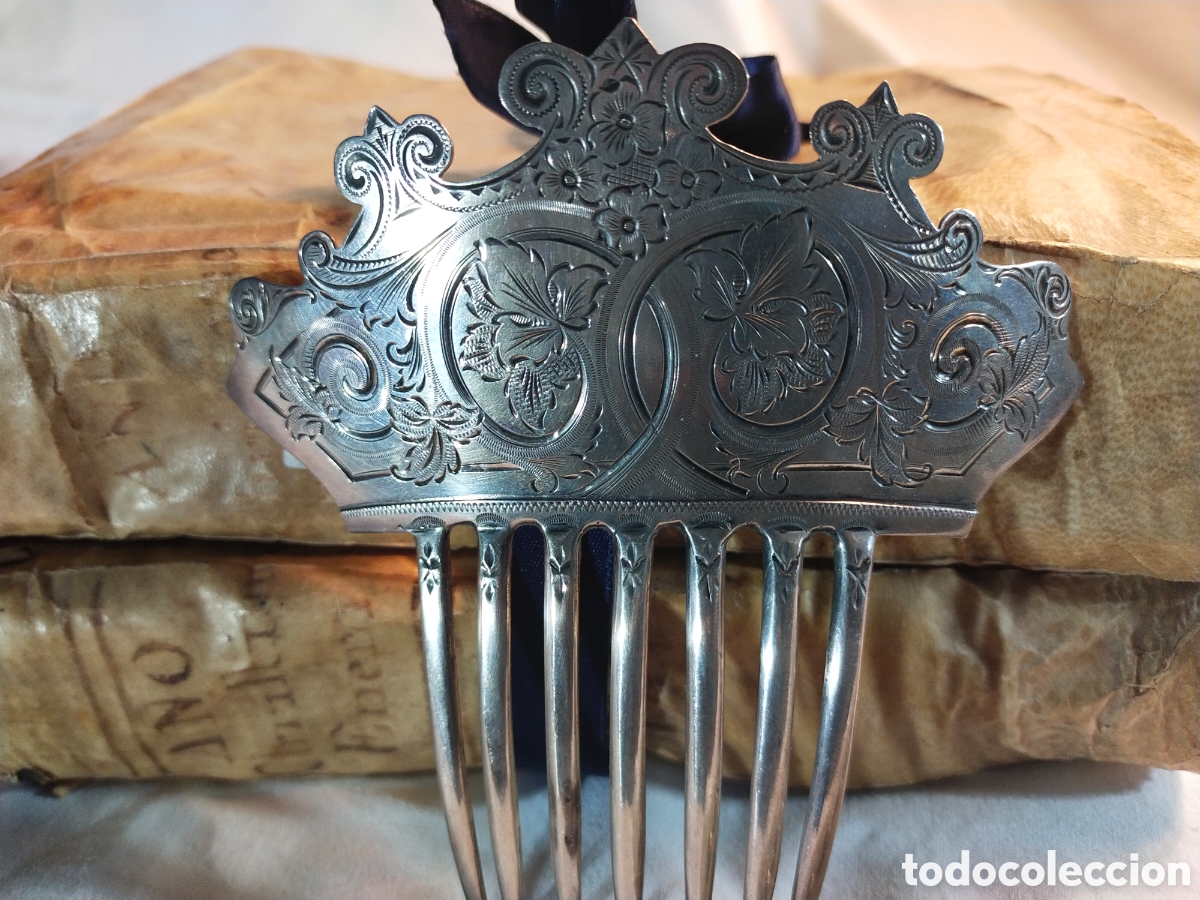 Antig&uuml;edades: Peineta de plata con cu&ntilde;os - Foto 4