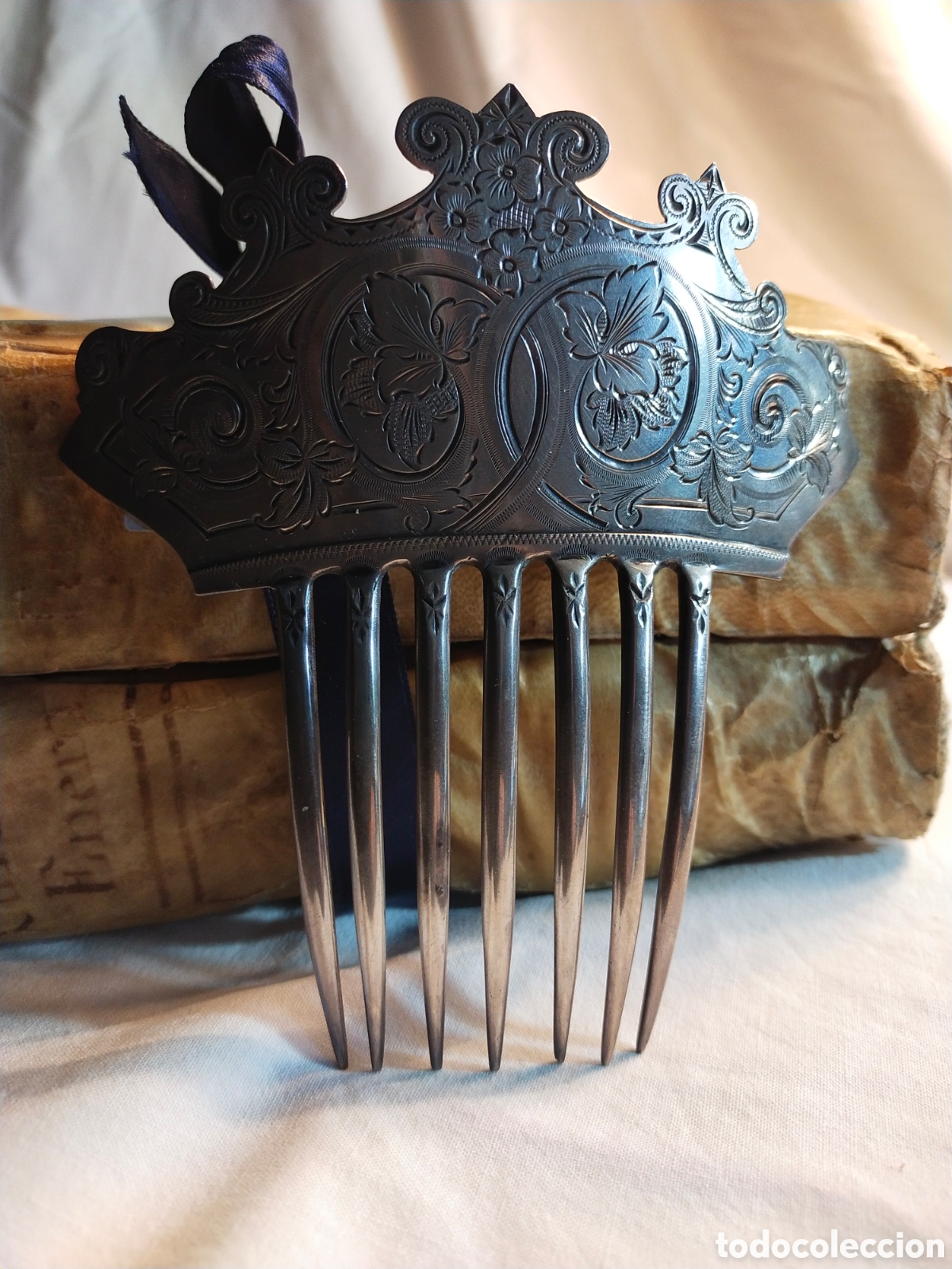 Antig&uuml;edades: Peineta de plata con cu&ntilde;os - Foto 5