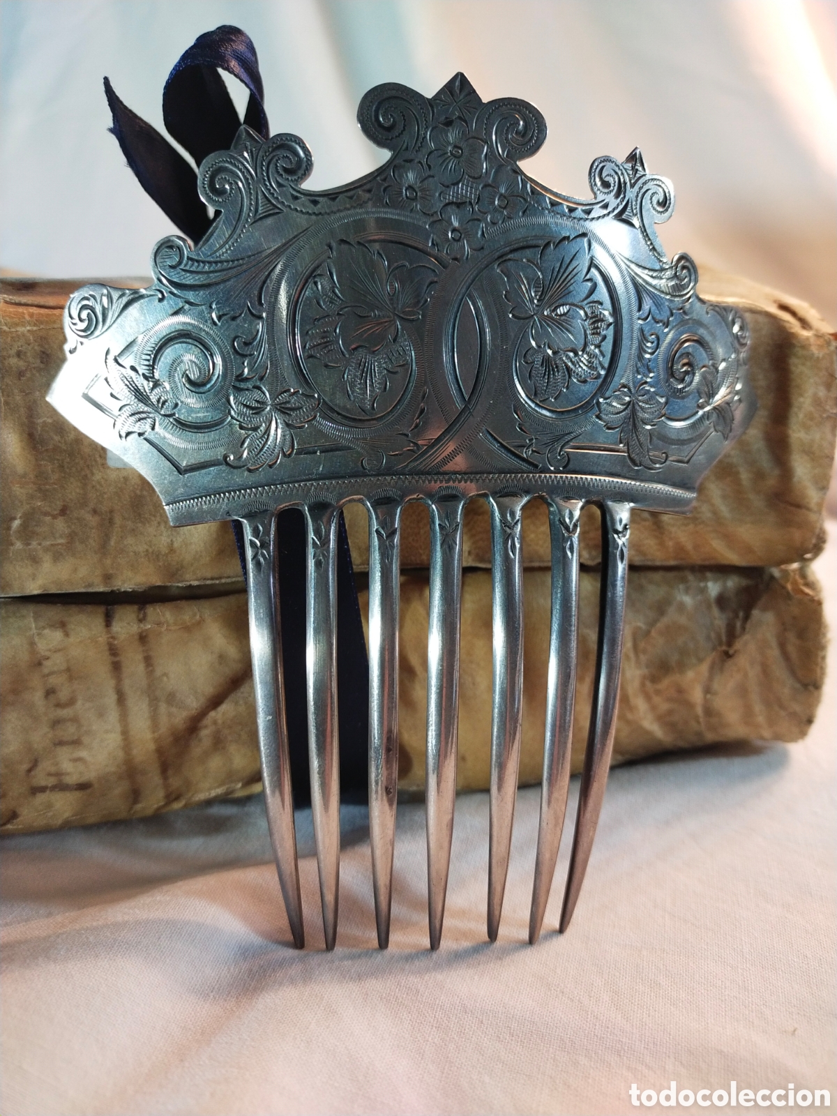 Antig&uuml;edades: Peineta de plata con cu&ntilde;os - Foto 6
